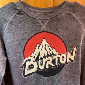 EUC Vintage Burton gray crew neck sweatshirt